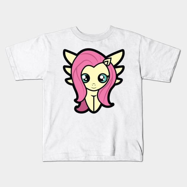 Fluttershy Tooniefied Kids T-Shirt by Tooniefied